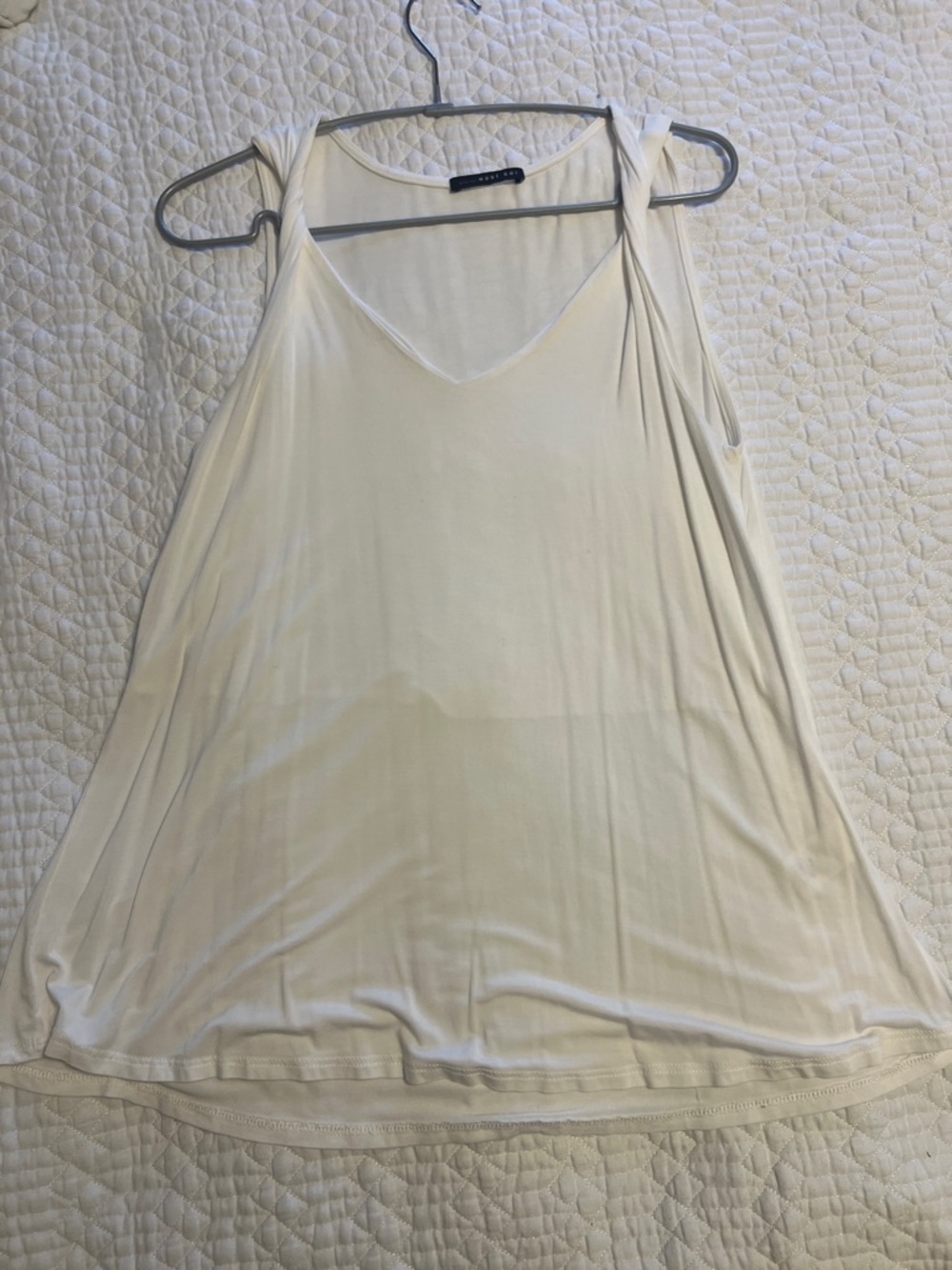 Light Cream Women’s V-Neck Tank Top